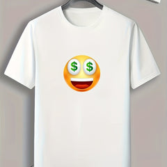 Money Lover Print Men's Comfy T-shirt for Outdoor Summer