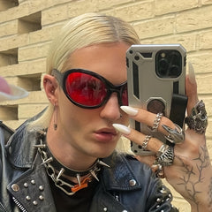 Y2K Futuristic Men's Sunglasses for Outdoor Activities