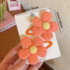 2pcs Baby Girls Flower Hair Clips Hair Pins Accessories