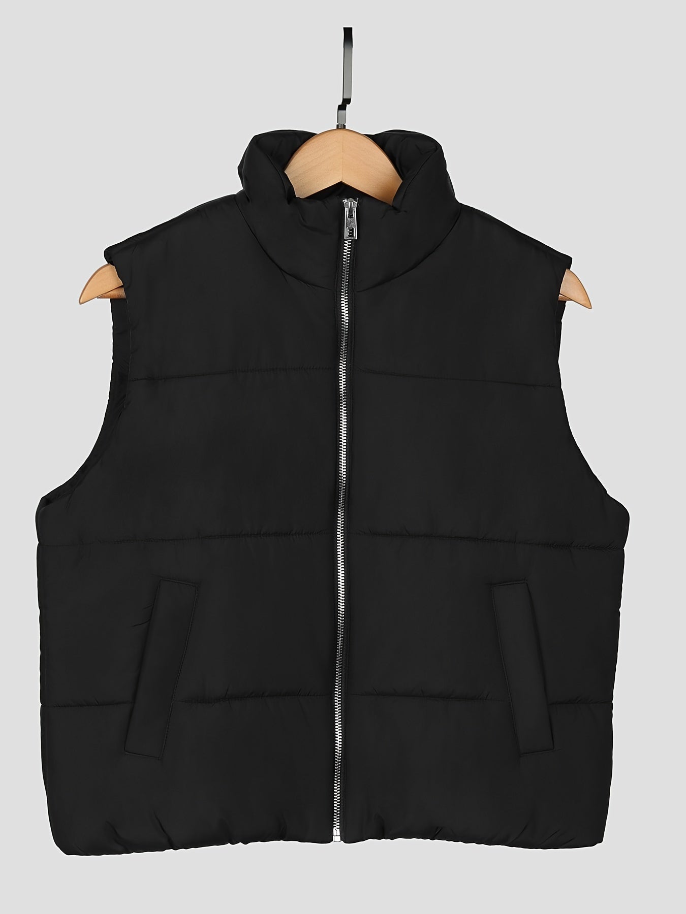 Solid Sleeveless Jacket Vest Winter Outerwear