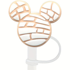 6pcs Silicone Straw Cap Cartoon Series Cup Decoration