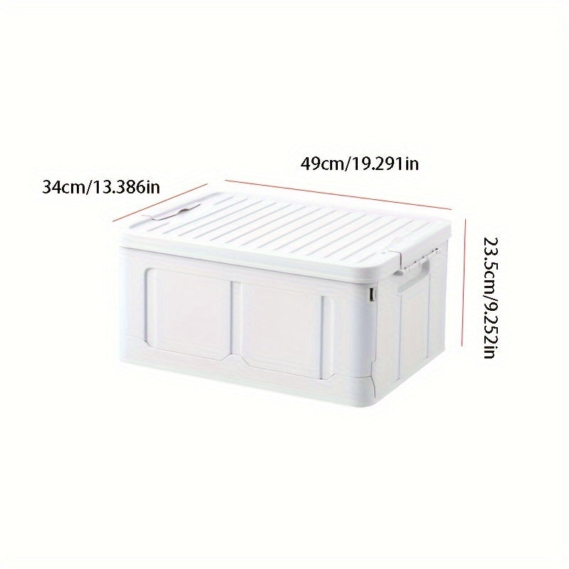 38L Foldable Plastic Storage Bin for Dormitory Snack Toy Storage