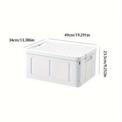 38L Foldable Plastic Storage Bin for Dormitory Snack Toy Storage