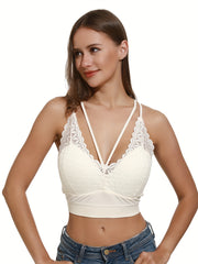 Scallop Trim Mesh Cami Bra Soft & Casual Lingerie