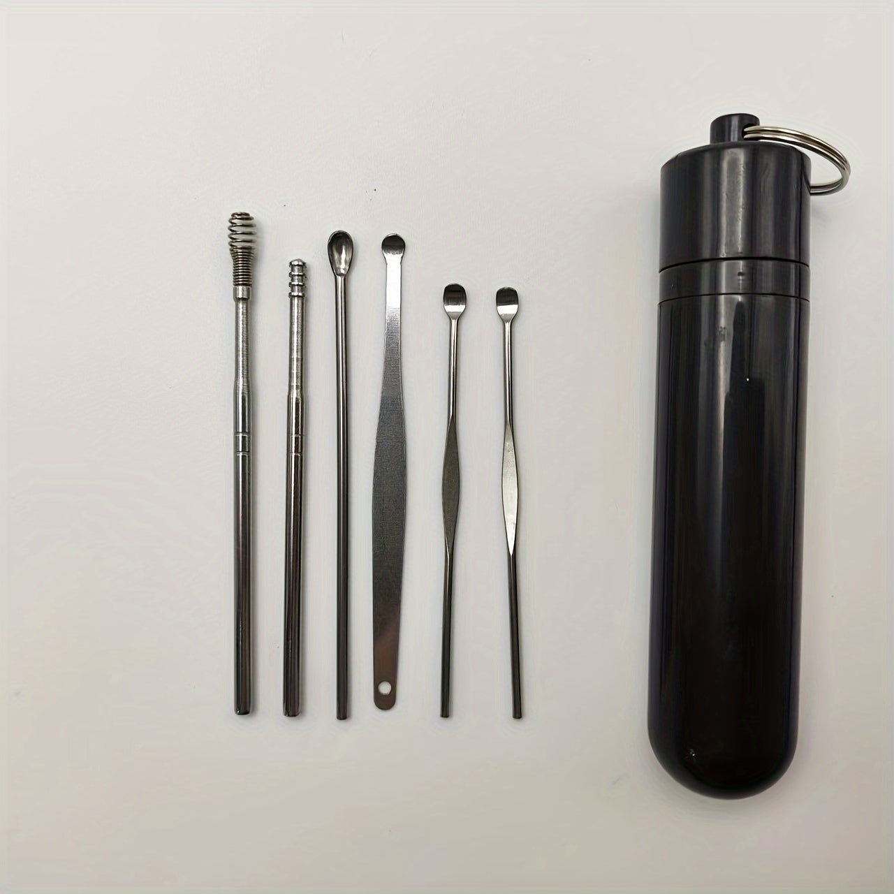 6pcs Stainless Steel Ear Wax Remover Set Ear Cleaning Spoon Ear Care Tool