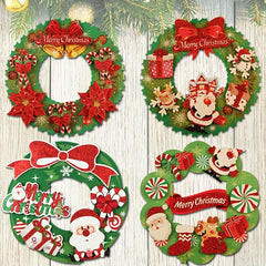 35 99 Cm Christmas Bow Wreath Garland Ornament Paper Pendant for Holiday Decor