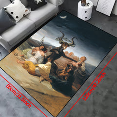 Bull God Motif Rug for Living Room Bedroom Nursery Outdoor Patio