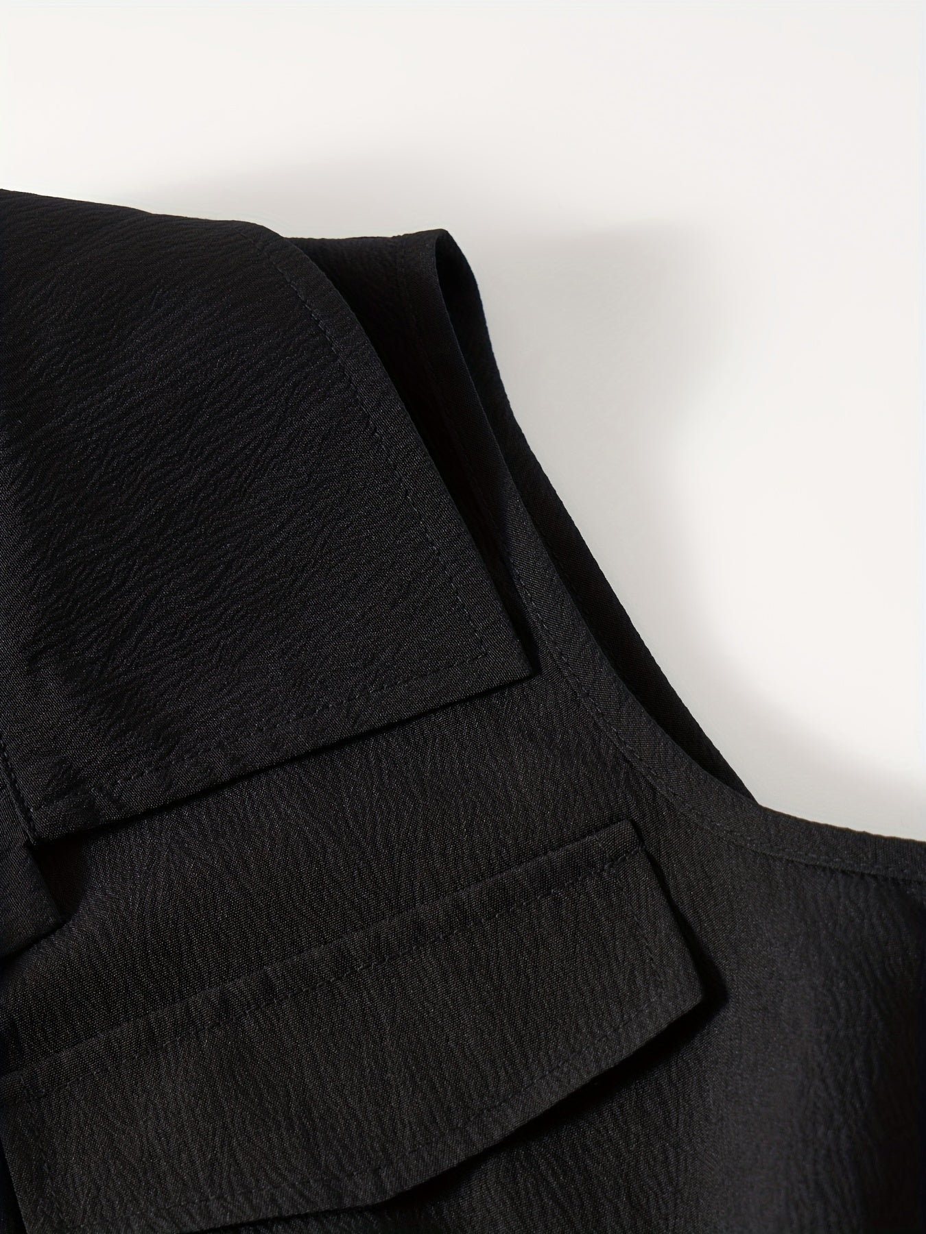 Casual Button Front Jumpsuit Drawstring Waist
