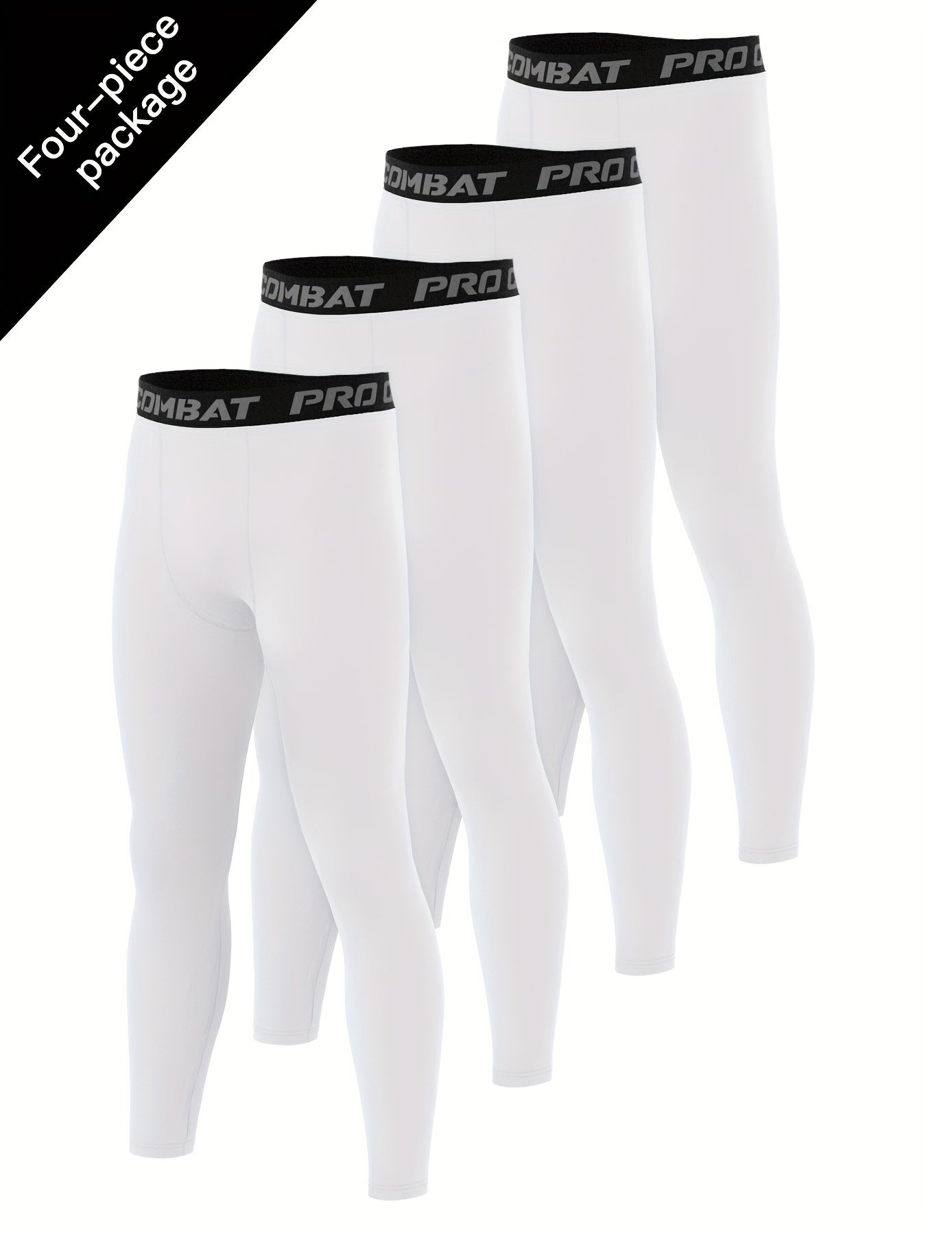 Men's Solid Leggings Active Quick Drying Sports Compression Pants