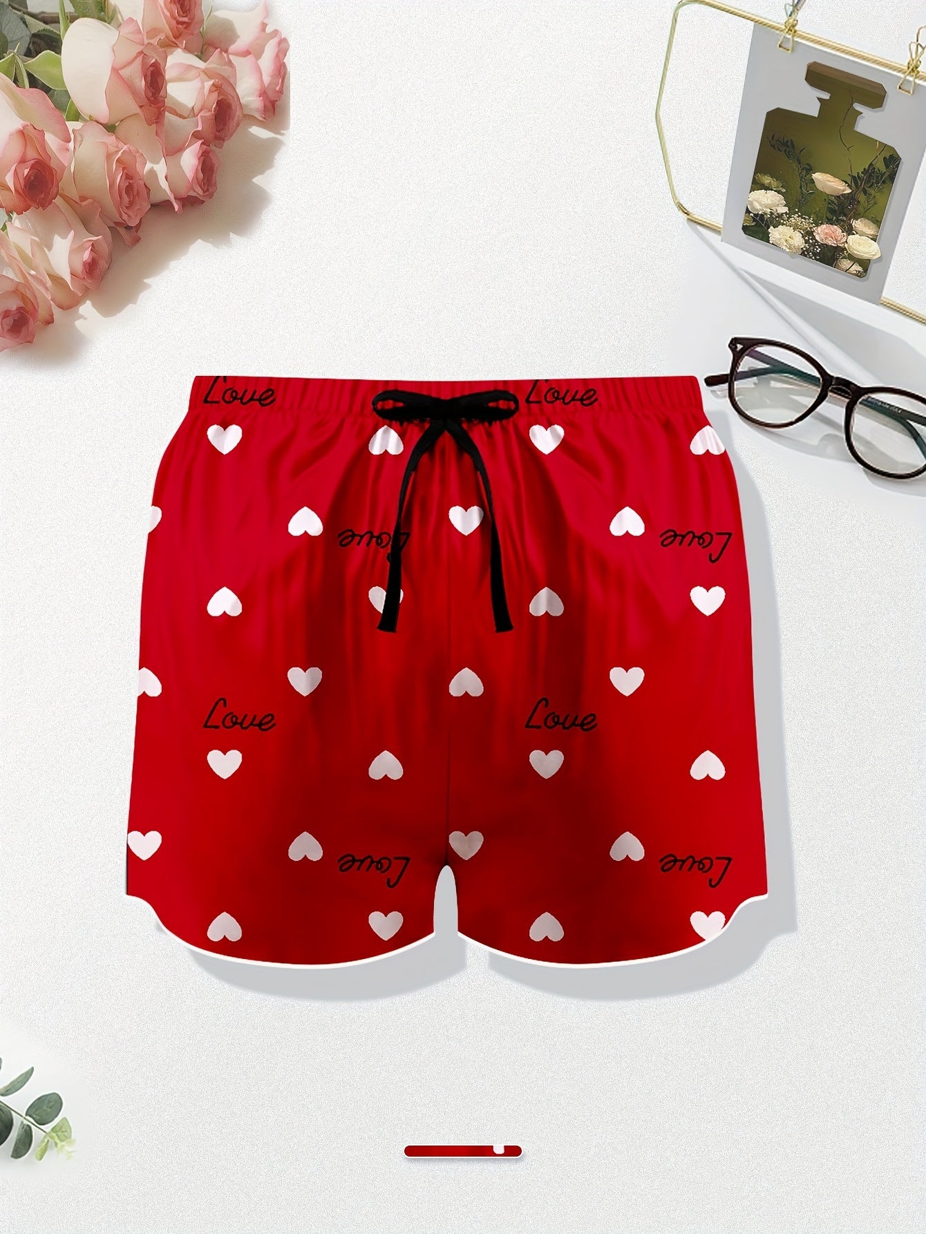 3 Pack Plus Size Preppy Sleepwear Bottoms Set Women's Plus Heart & Letter Print