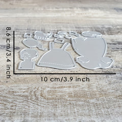 Catlove Christmas Santa Claus Metal Cutting Dies Scrapbooking Stencil