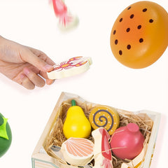 Realistic Food Set for Kids Playhouse