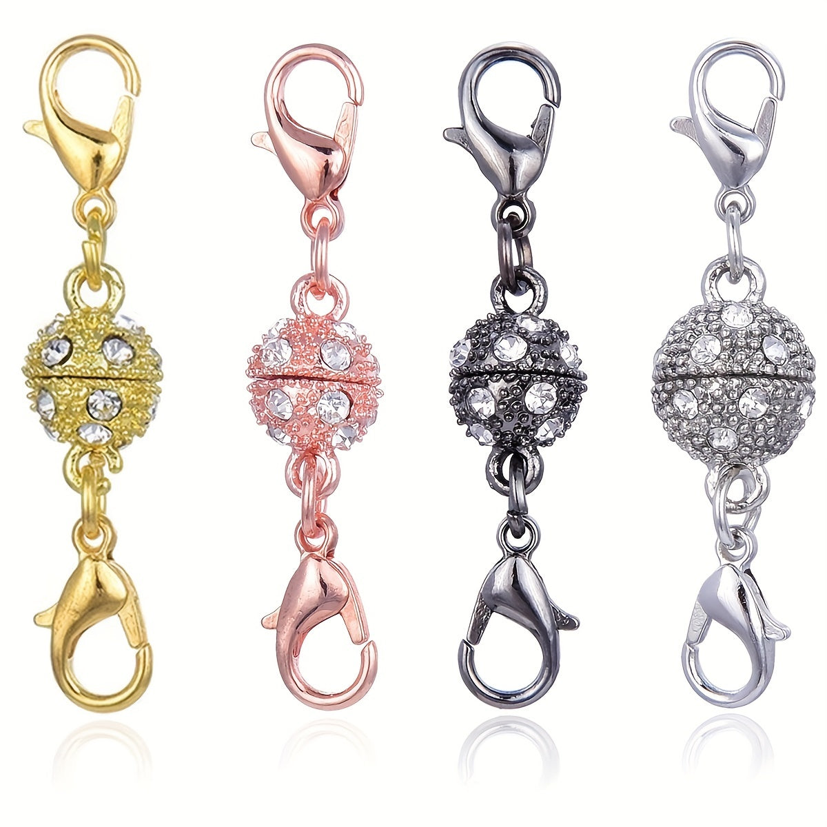 2pcs 8 10mm Extender Clasps Metal Ball Magnetic Clasps For Necklace Bracelet