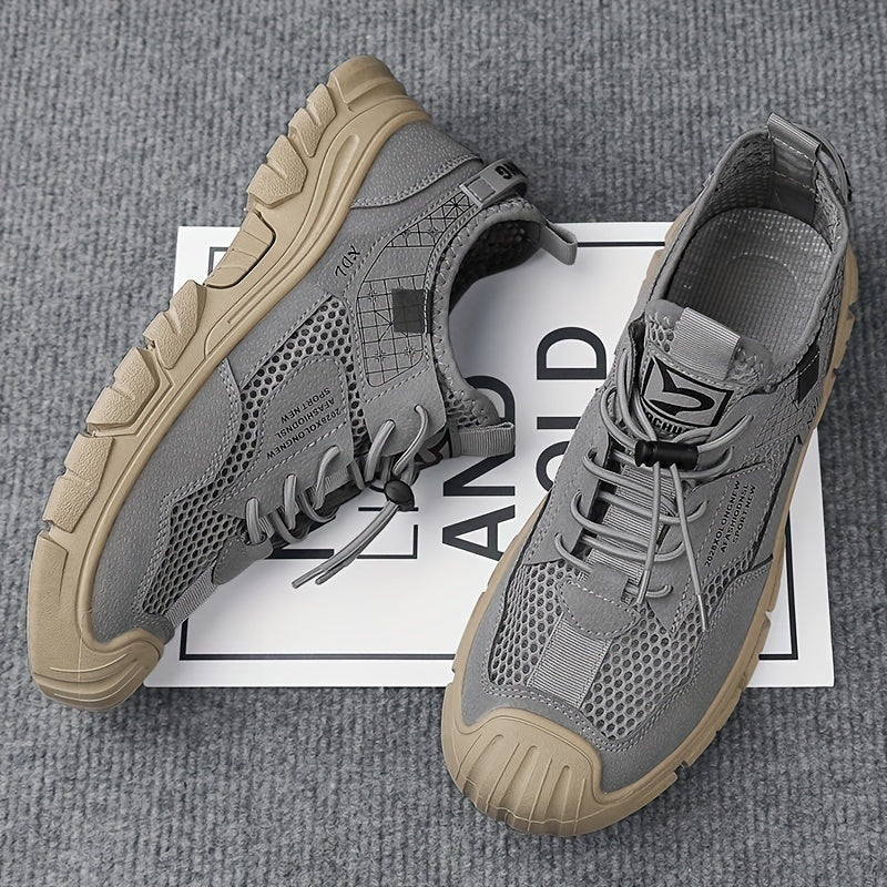 Men's Breathable No Tie Sneakers for Casual Walking