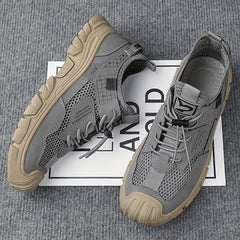 Men's Breathable No Tie Sneakers for Casual Walking