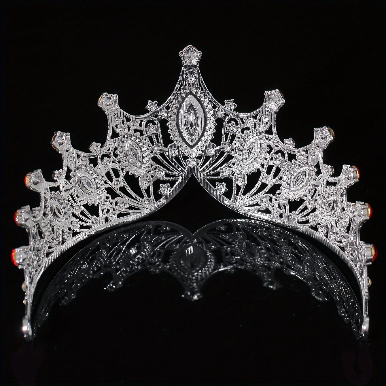 Bridal Rhinestone Crystal Crown Queen Tiara Head Jewelry