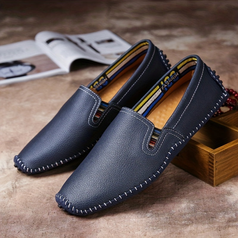 Men's Minimalist Loafers Stitched Comfy Casual Shoes