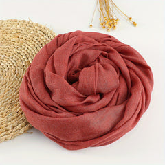 Solid Scarf Casual Frayed Edge Shawl Outdoor Sunscreen Wrap