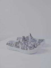 Women's Floral Pattern Breathable Hole Shoes Lightweight