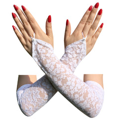 Lace Fingerless Gloves Elbow Length Long Cosplay 20s Accessories