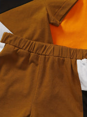 Block T shirt & Shorts Toddler Boys 2pcs Set