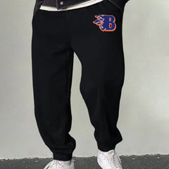 Men's B Graphic Sweatpants Casual Drawstring Joggers Outdoor