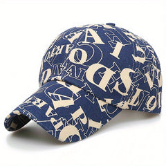 Vintage Letter Print Baseball Cap Unisex Hip Hop Couple Sun Hat Classic