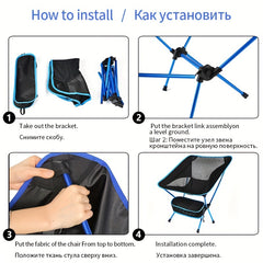 Portable Folding Chair For Outdoor Camping Beach Fishing Hiking