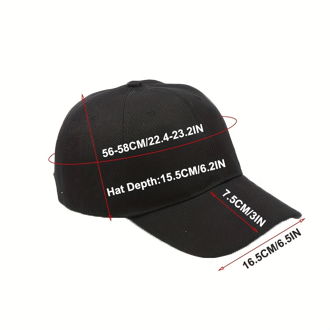 Vintage Solid Cotton Adjustable Baseball Cap for Outdoors