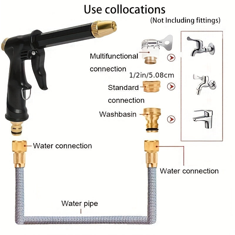 High Pressure Water Sprayer with Adjustable Nozzle for Car Washing