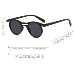 Men's Steampunk Sunglasses UV Protection Retro Round Frame Sunglasses PC Lenses