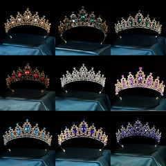 Bridal Crown Crystal Alloy Crown Head Jewelry Baroque Style Hair Band