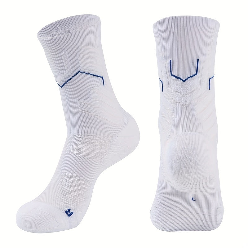 2pairs Basketball Socks Towel Bottom Compression Athletic Socks