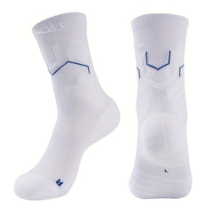 2pairs Basketball Socks Towel Bottom Compression Athletic Socks