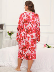 Tie Dye Long Sleeve Lounge Dress