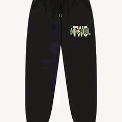 NICKEL Pattern Print Men's Pants Drawstring Comfy Active Stretch Trousers