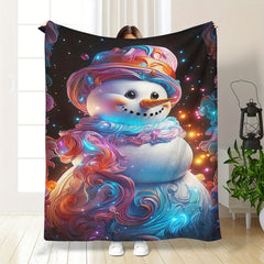 Snowman Printed Blanket for Home & Outdoor Use