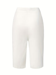 Summer Slim Cropped Pants Women's Clothing