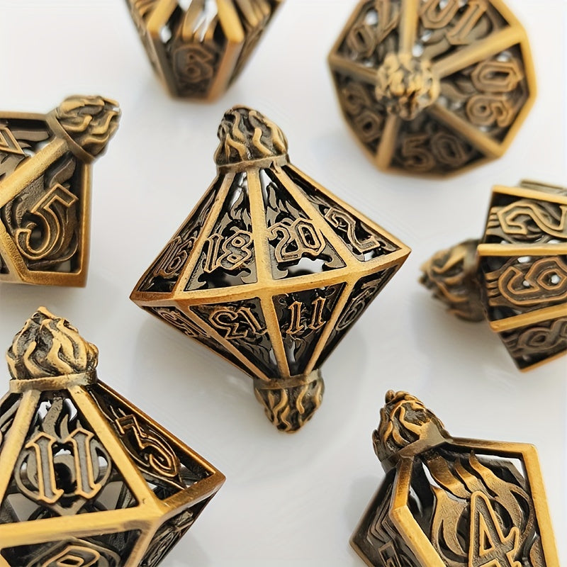 Hollow Wine Bottle Dice Set Of 7 For RPG Games