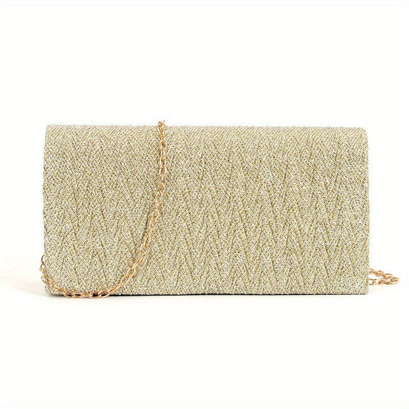 Elegant Chain Bag for Evening Party with Button Flap
