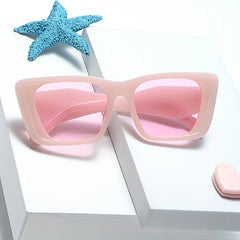 Y2K Jelly Square Sunglasses UV400 Beach Party Shades