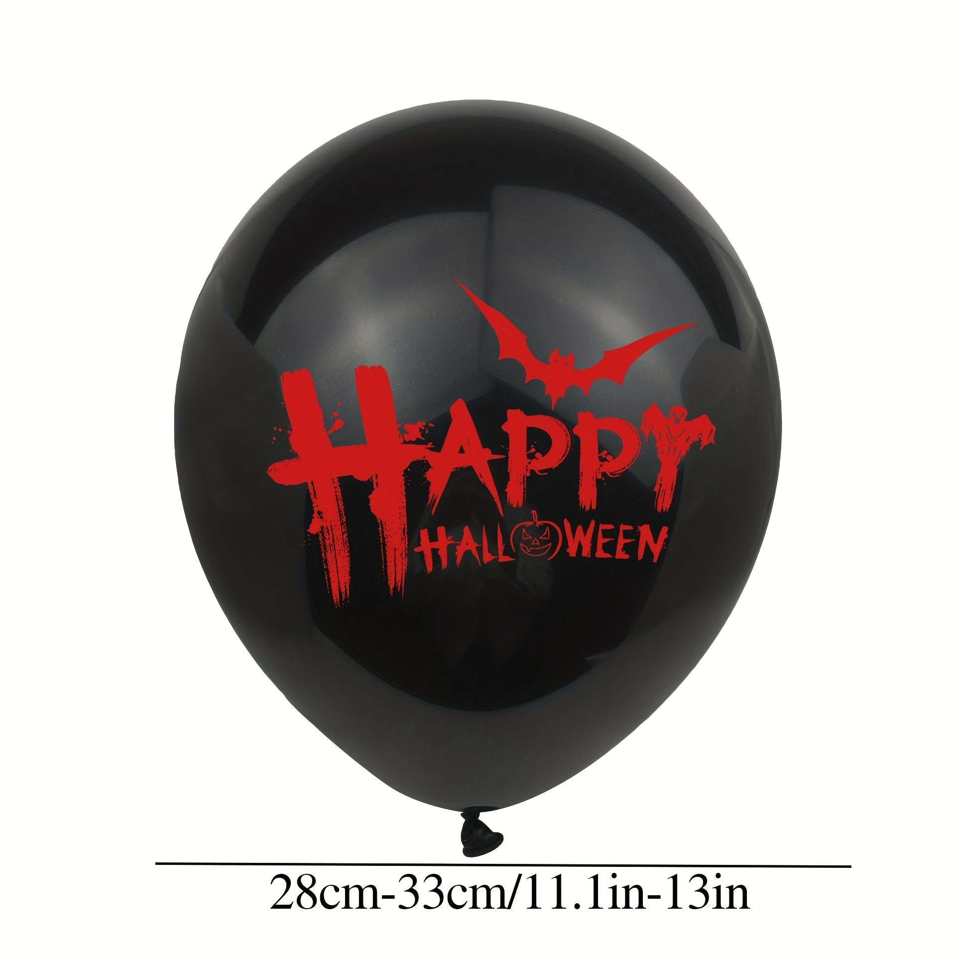 10pcs Halloween Skeleton Latex Balloon Bat Pumpkin Ghost Face