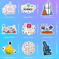 50pcs Science Lab Stickers Vinyl Waterproof Cartoon Stickers For Adults