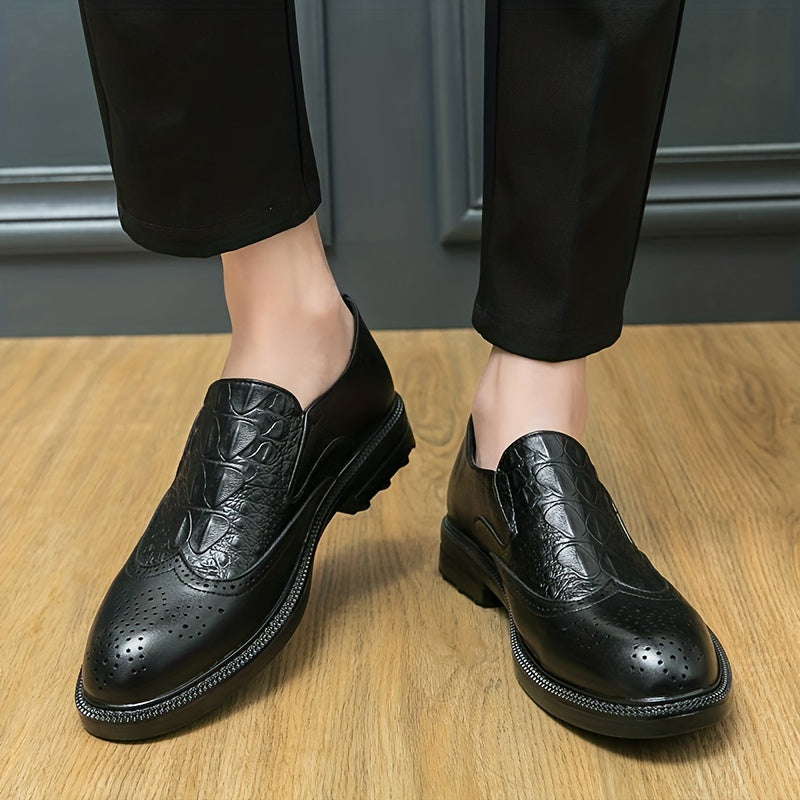 Men's Slip On Brogue Formal Shoes