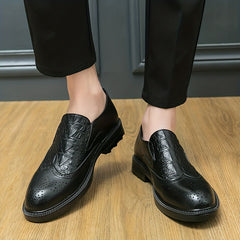 Men's Slip On Brogue Formal Shoes