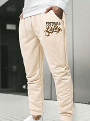 Men's Foot Bowl Football Life Print Drawstring Sweatpants Joggers