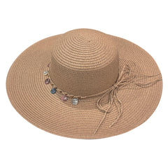 Boho Rope Bowknot Sun Hat Wide Brim Foldable Breathable Straw Hats