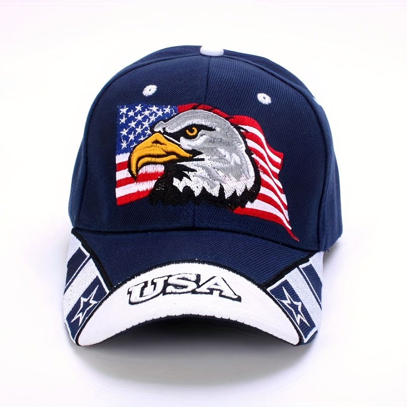 Flag Eagle Baseball Cap Embroidery Casual Sports Hat for Women Men