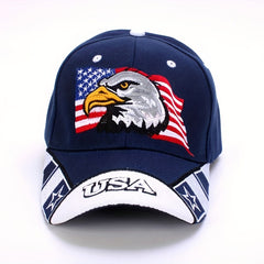 Flag Eagle Baseball Cap Embroidery Casual Sports Hat for Women Men