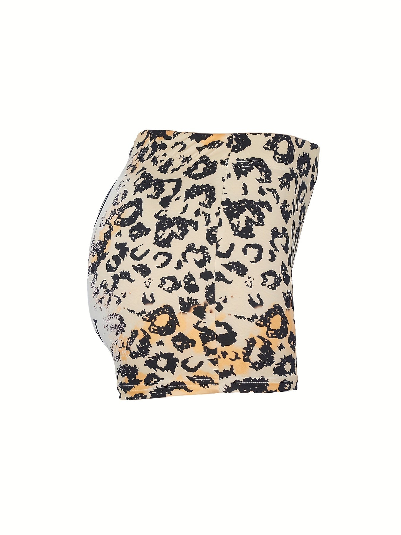 Sexy Shorts Women's Plus Slogan & Leopard Print